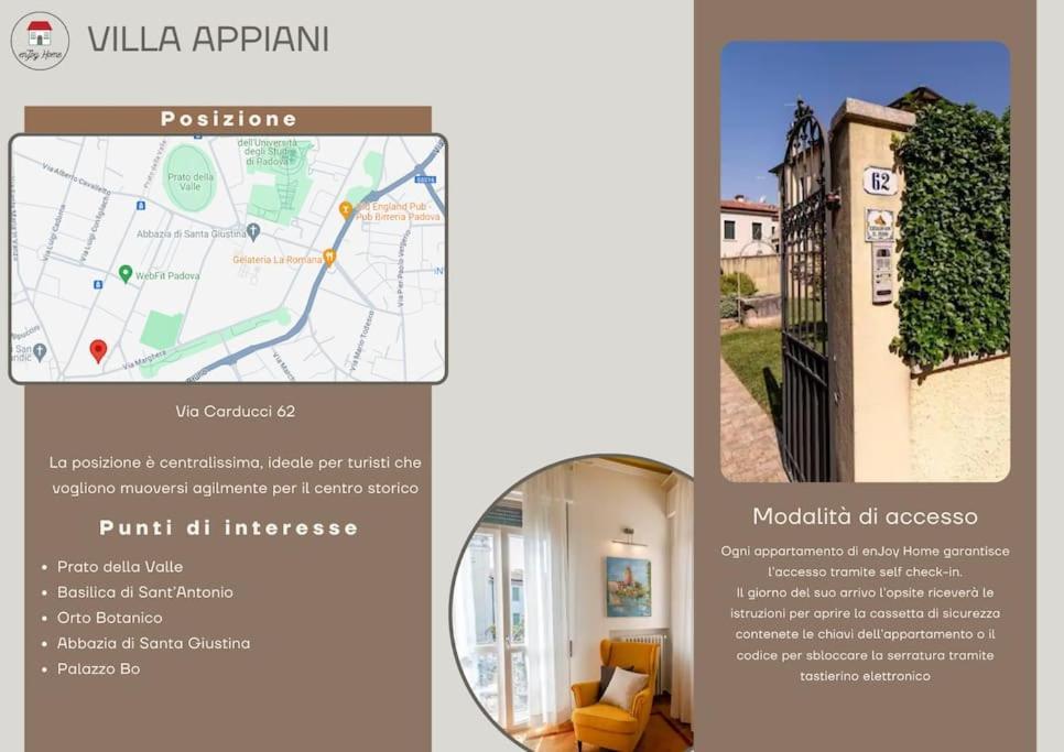 Enjoy Home - Villa Appiani, Prato Della Valle Падуя Экстерьер фото
